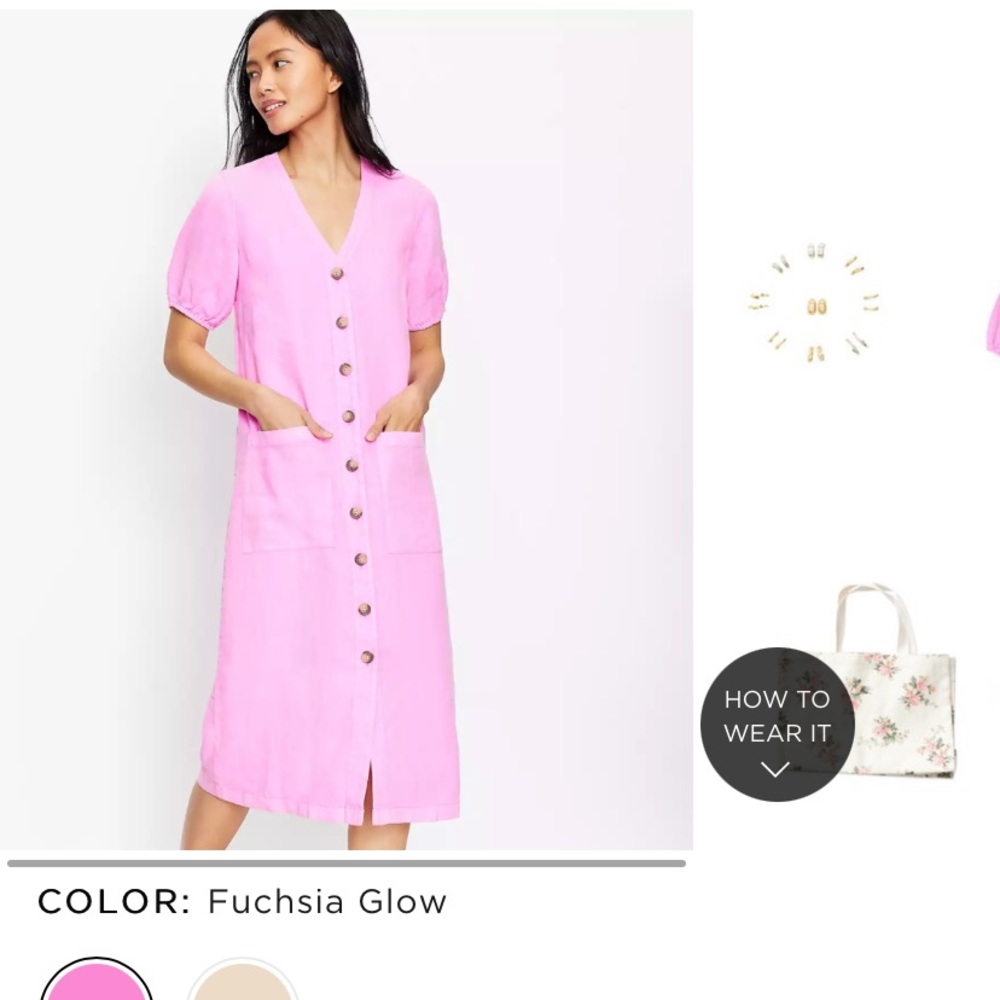 Lou & Grey Linen Pocket Midi Dress